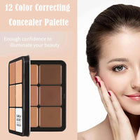 Carla's Secret Makeup Concealer Palette - 12 Color Face Blush Palette for Long-Wearing Coverage. Natural-Looking, Skin-Friendly Formula that Brightens Skin