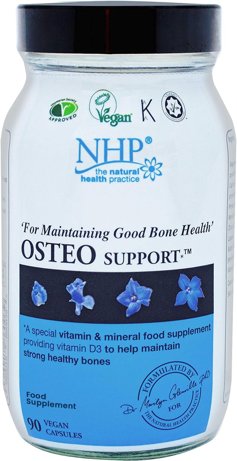NHP The Natural Health Practice Natural Health Practice Osteo Support Supplement Vitamin D3 (90 Capsules) Maintain Strong Healthy Bones