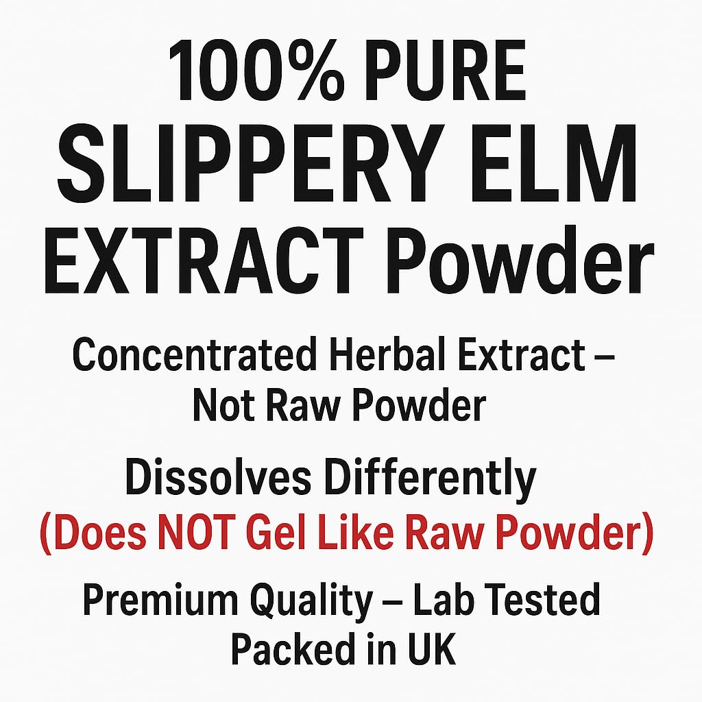 EG PHARMERS ALL IN ONE Slippery Elm Bark Extract Powder 10:1-10000mg | High Strength Inner Bark Fast Absorbing & Rich in Mucilag | 200 Servings | 100% Pure, Vegan | No Filler or Binders Gluten Free | Easy to Mix and Drink