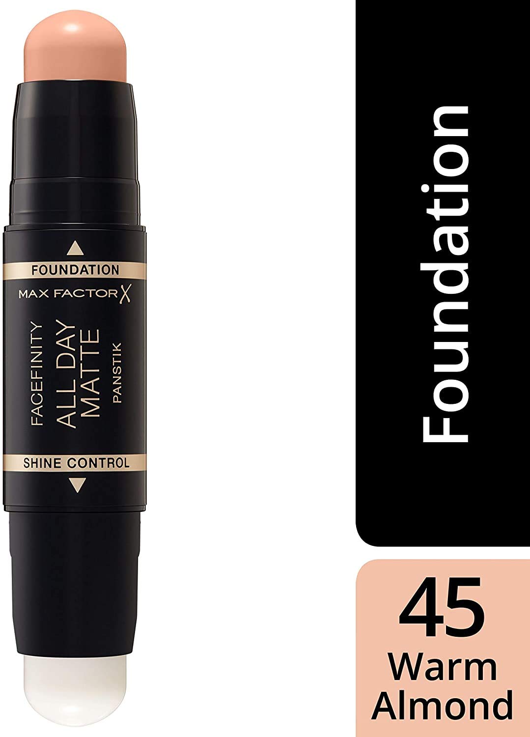 2x Max Factor Facefinity All Day Matte 2in1 PanStik Foundation 45 Warm Almond