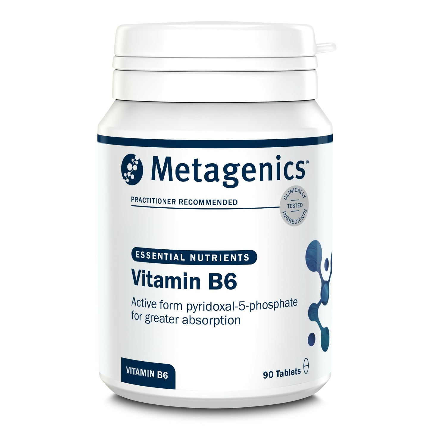 Metagenics Vitamin B6 Active Form - Vegan & Gluten Free Supplement - 90 Tablets