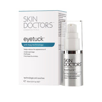 Skin Doctors Eyetuck, reduces the appearance of dark circles, puffiness, under-eye wrinkles, under eye bags by aiding lymphatic drainage and removing the appearance of excess fluid. -15ml