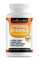 Alphaplus Liposomal Vitamin C Capsules - 2000mg Pure Extra High Strength Formulation | 60 Soft Gels | Pure Vegan Liposomal Vitamin C | Immune Booster |