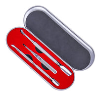 BEZOX Professional Cuticle Pusher 3pcs, Premium Stainless Steel Cuticle Trimmer UV Gel Polish Remover - Cuticle Removal Fork Nail Art cleaner Trimmer