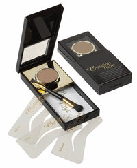 Christian Eyebrows DARK BROWN Stencils, Powder and Brush Set