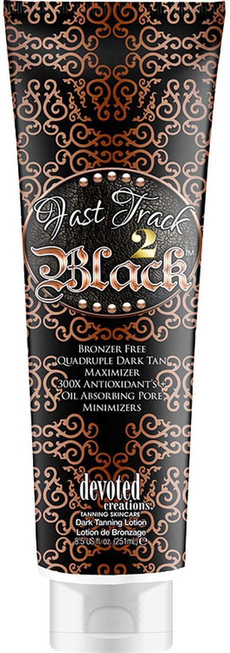 Devoted Creations DEVOTED CREATIONS FAST TRACK 2 BLACK BRONZER FREE QUADRUPLE DARK TAN MAXIMISER 270ML