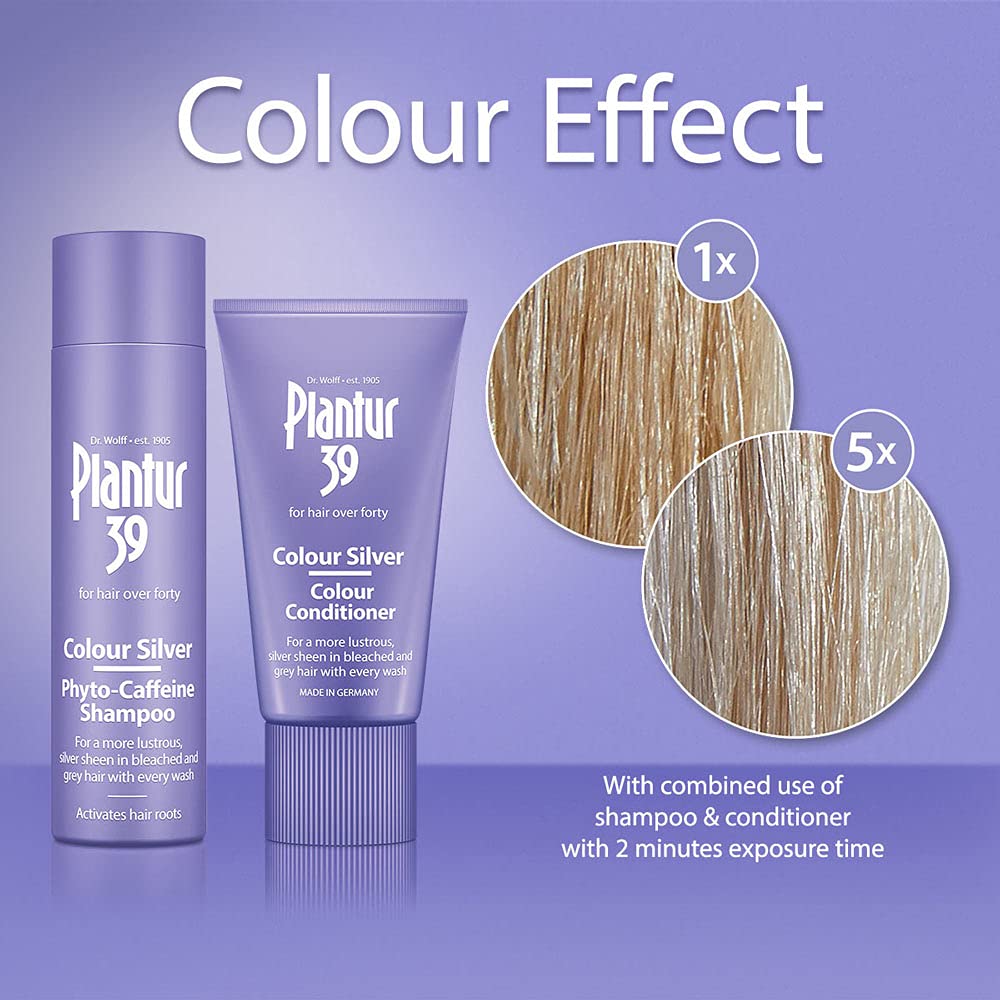 Plantur 39 Purple Shampoo 250ml | Enhanced Silver Sheen for Bleached and Grey Hair | Prevents and Reduces Hair Loss and Supports Hair Growth