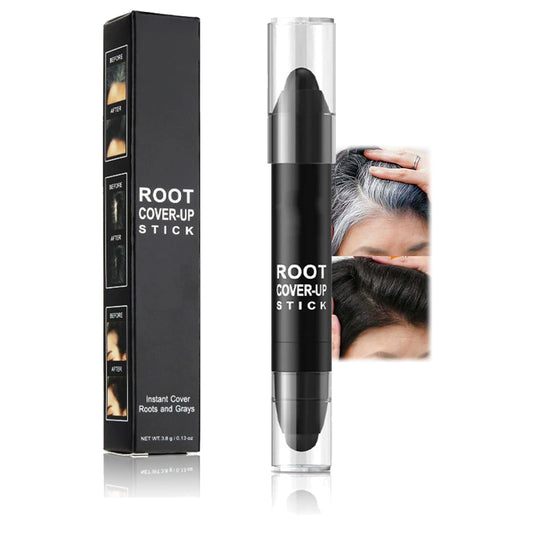 AurolaGlow Hair Dye Stick: Your Root Concealer For All，Instantly Conceal White And Grey Hair Effortless Black Root Touch - Up，Windproof And Sweatproof Formula .Suitable ForWomen And Men(Black）