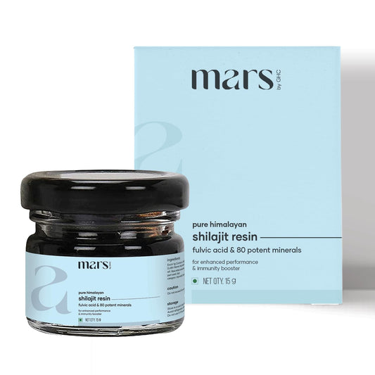 mars by GHC Mars Pure Himalayan Shilajit Resin Powered by Ashwagandha - 15g | Sourced Directly from India | 75%+ Fulvic Acid | Enhances Strength, Stamina & Immunity | Pack of 1