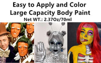 Go Ho Orange Face Body Paint(2.37oz,70ml), Cream Water Based Face Paint,Orange Makeup Face Painting for SFX Cosplay Costumes Festivals Halloween Makeup