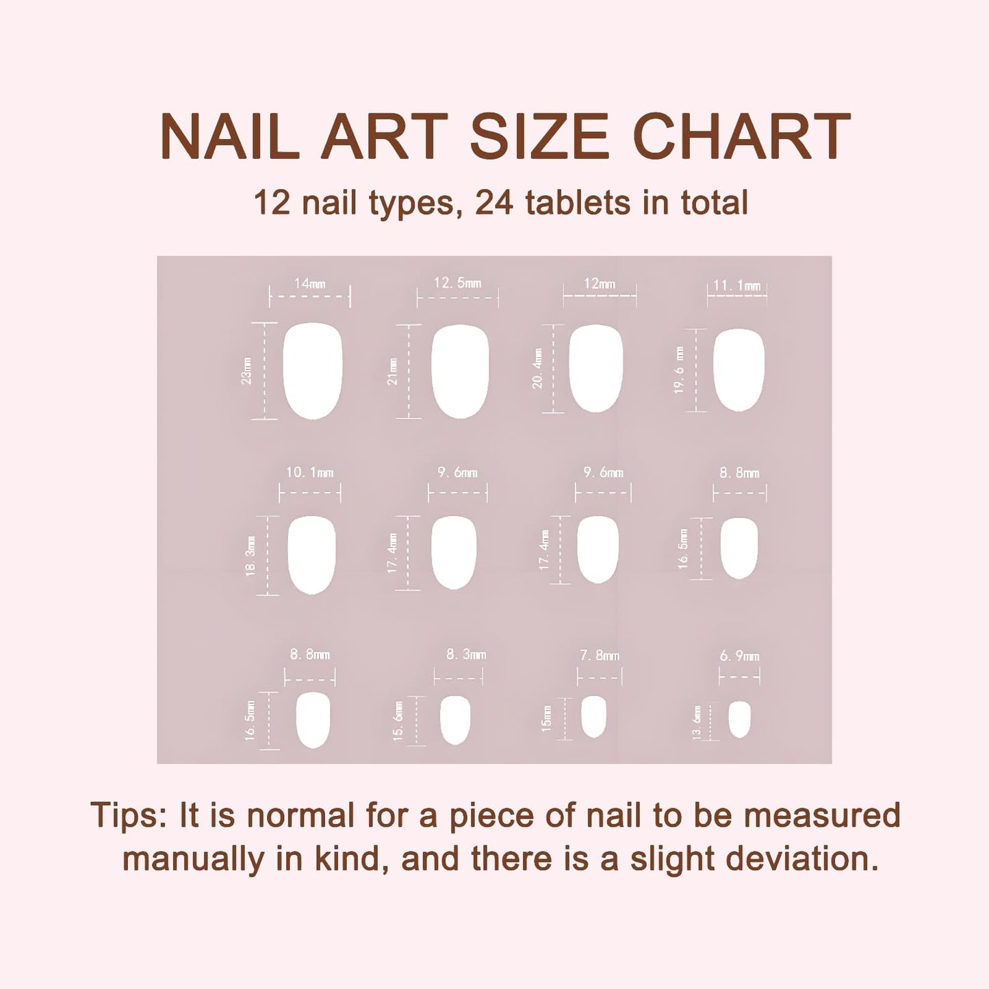Generic Dusty Pink Press On Nails – 24PCS Short Oval & Almond Fake Nails, Glossy Solid Color Gel Full Cover Acrylic Nails, Reusable & Long-Lastingfor Women, Easy DIY Application