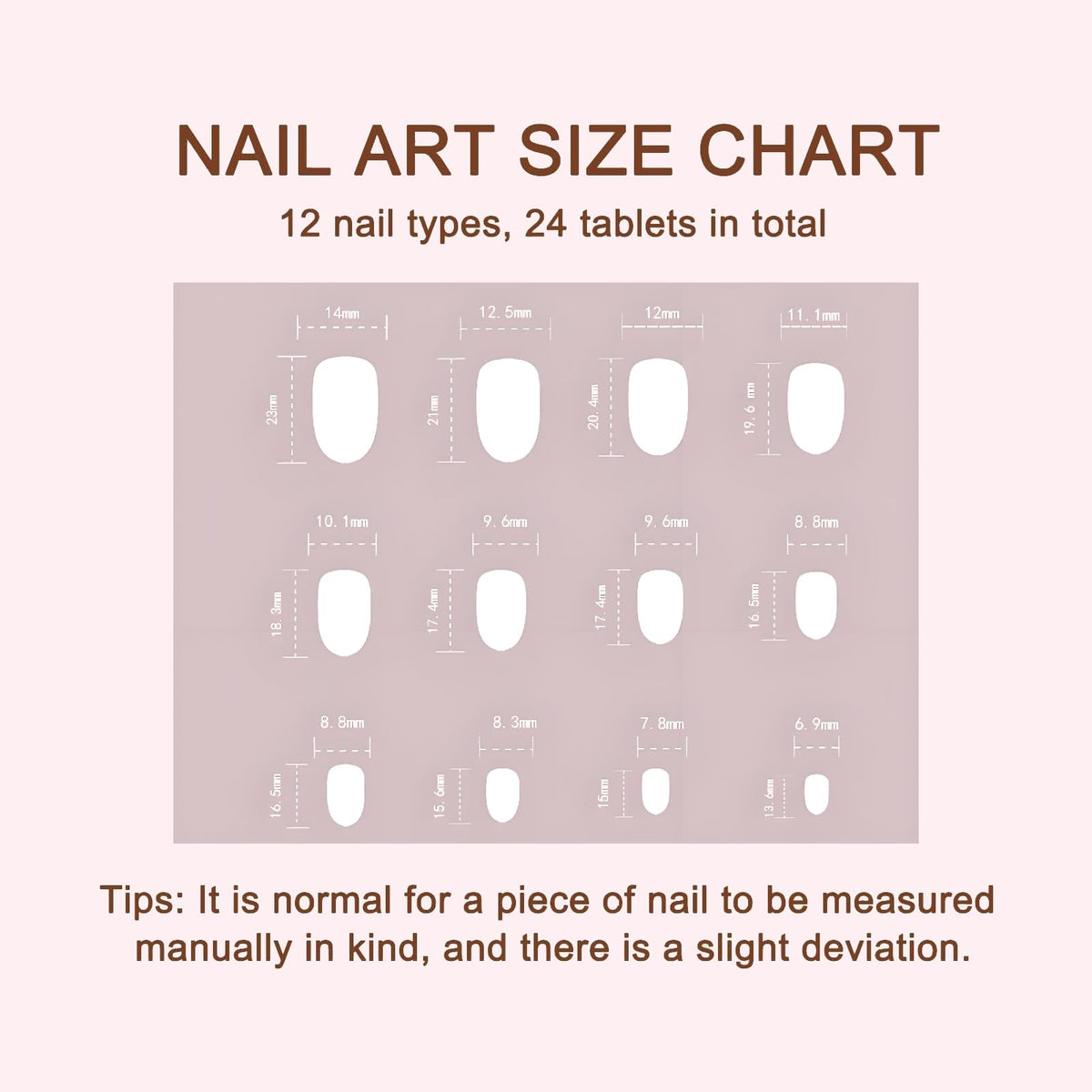 Generic Dusty Pink Press On Nails – 24PCS Short Oval & Almond Fake Nails, Glossy Solid Color Gel Full Cover Acrylic Nails, Reusable & Long-Lastingfor Women, Easy DIY Application