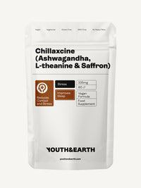 Youth & Earth CHILLAXCINE (Ashwagandha, L-theanine and Saffron) 335mg (60 Capsules)