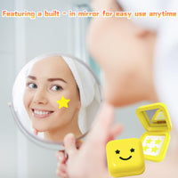 QhgPnt 64Pcs Hydrocolloid Pimple Patches, Cute Star Pimple Patches, Hydrocolloid Pad Sticky Spot Star Covers Face Pimple Patches, Star Pimple Patches Absorb Fluid and Reduce Redness for Face And Skin