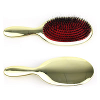 VinBee Paddle Hair Extension Brush Cushion Hair Brush Detangler Dual Bristle Design Soft Boar Bristle Nylon Brushs for Extensions,Long,Wet & Dry, Thick & Curly Hairs Anti-static Comb Beauty Works Gold