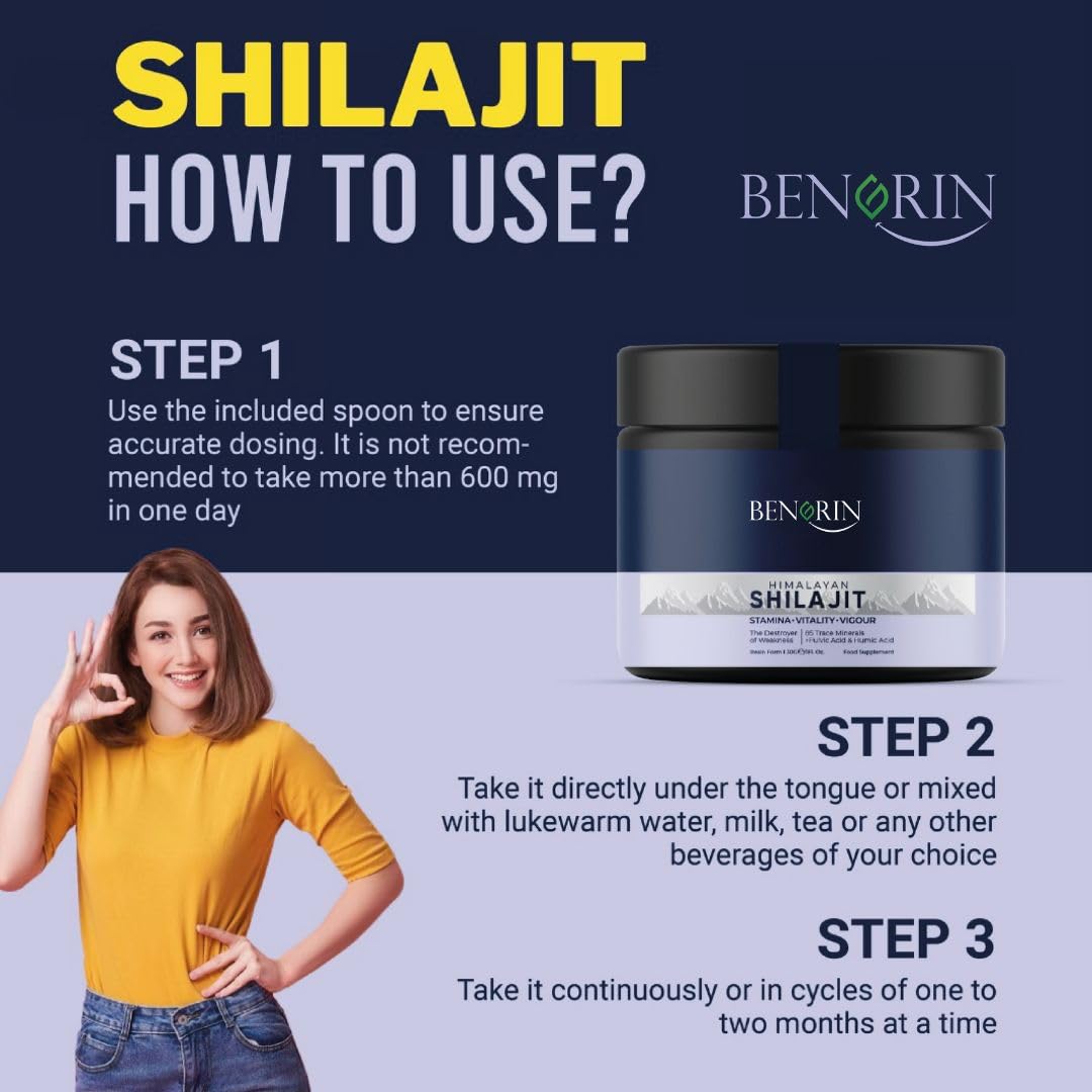 BENGRIN Premium Himalayan Shilajit Resin – Pure, Potent & Lab-Tested for Adults, Gold Grade 100% Pure, Rich in Fulvic & Humic Acid, Minerals, Immune System & Vitality Booster, Vegan