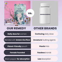 OUR REMEDY we all have our ups and downs Our Remedy Ashwagandha Capsules for Women 1000mg with Black Pepper for Fast & Effective Absorption — Made by Women, for Women! Natural, Vegan & Plastic Free — 60 One-a-Day Tablets