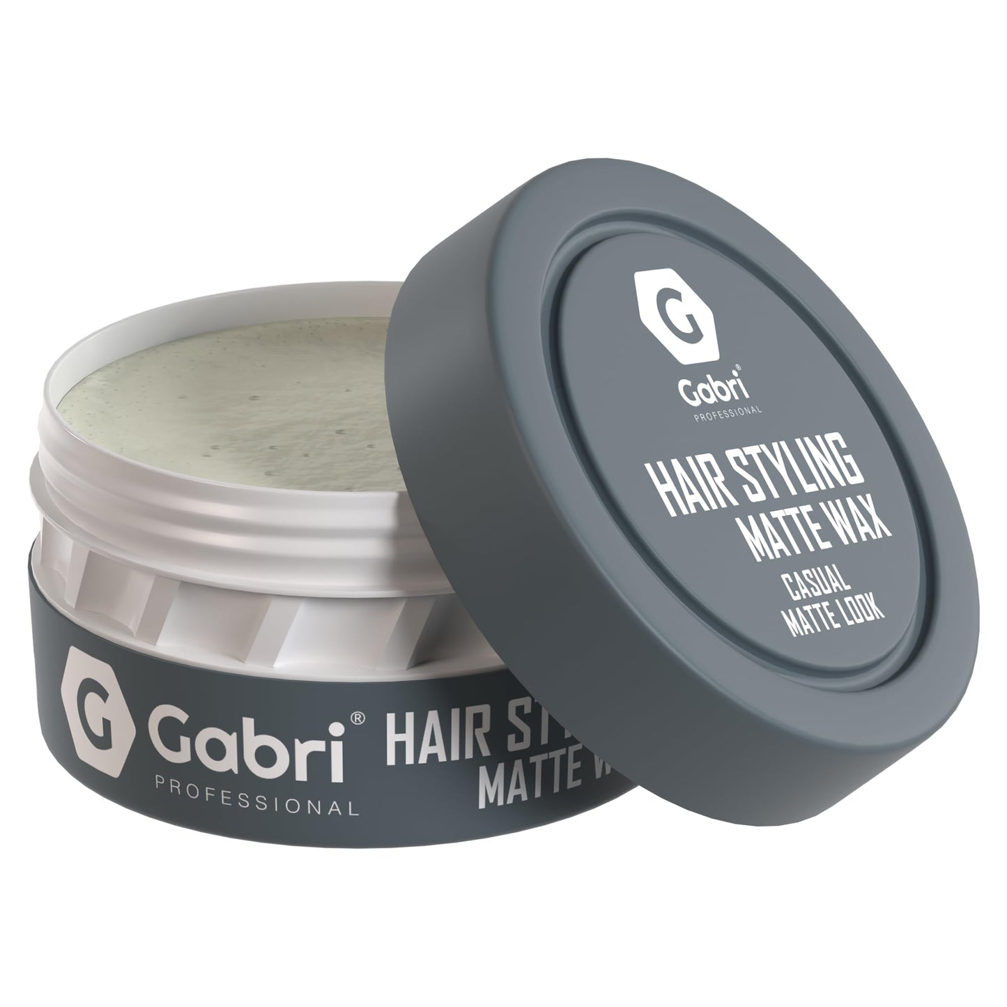 G Gabri Gabri Professional Hair Wax, Hair Styling Aqua Wax, 1 x 150 ml, Pack of 1 (Casual Matte Look (Grey))