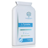 swiss bioenergetics L-Tyrosine 500mg 120 Capsules - Pure Amino Acid with No Fillers or Binders or Flow Agents – an Amino Acid Nutritional Supplement Suitable for Vegetarians - UK Made