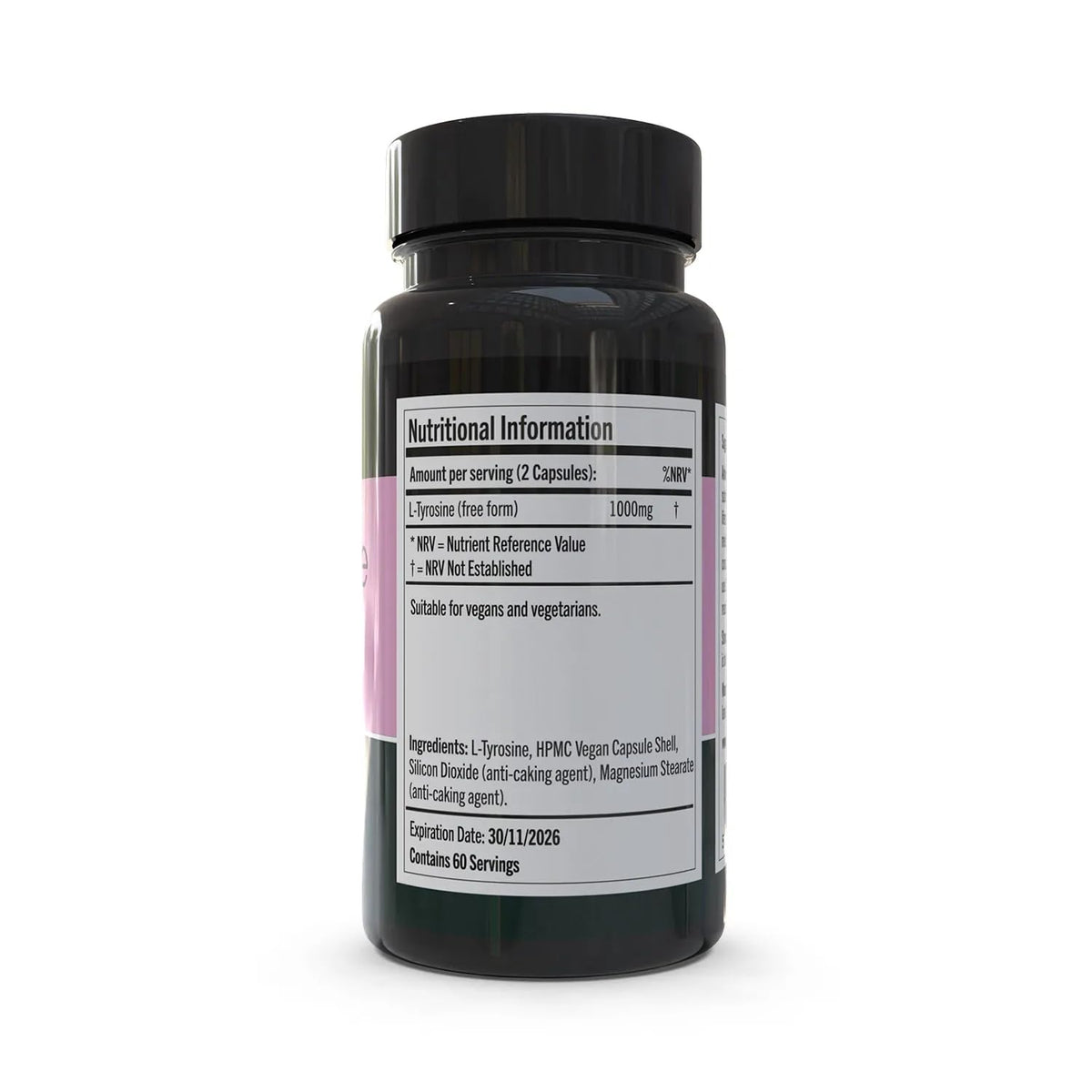 Gains Nutrition GN L Tyrosine | 120 High Strength L-Tyrosine Capsules - 1000mg Tyrosine per Serving | L-Tyrosine Supplement | Non-GMO, Gluten & Allergen Free | Made in The UK