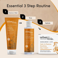 Urban Veda Soothing Exfoliating Face Scrub |For Mature & Sensitive Skin |Contains Sandalwood, Clary Sage & Natural Volcanic Pumice|Gentle Face Scrub For Women|Mens face scrub|Blackhead Removal |125 ML