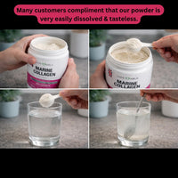 Impeccable IMPECCABLE Marine Collagen Powder - Hydrolysed Collagen Peptides 10,000 mg. Skin, Hair, Nails & Joint Support - Unflavoured, Easy-Mix Collagen Supplement for Women & Men. 300 g / 30 Servings.