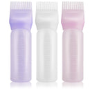 Gezimetie Root Comb Applicator Hair Dye 3 Pack Bottle with Graduated Scale