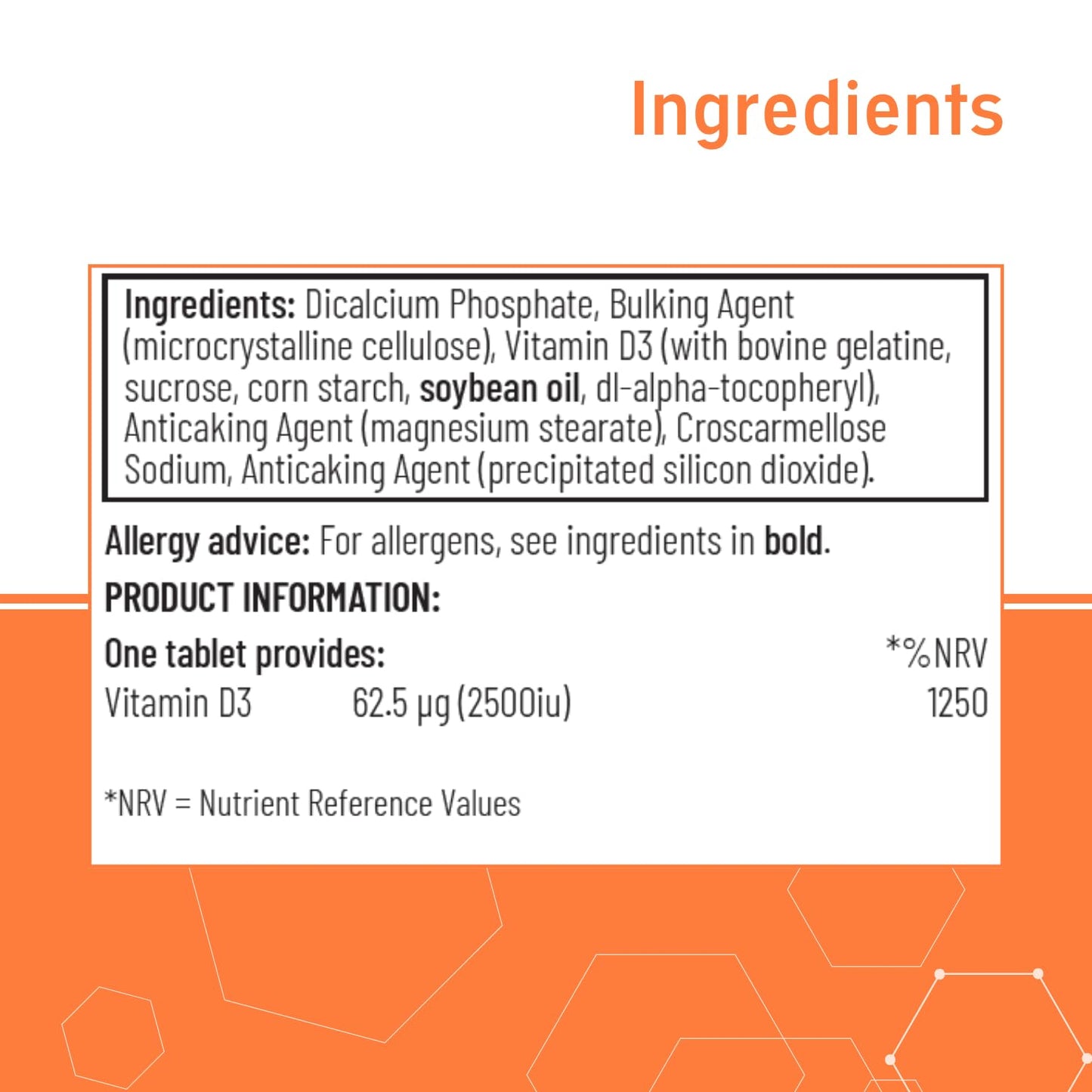 Quest 2500IU Vitamin D 90 Tablets, 90 Tablet