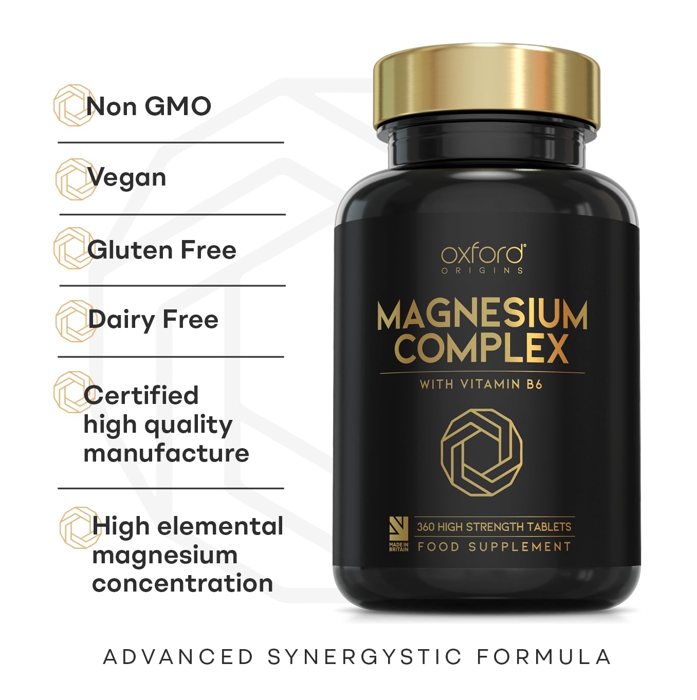 Oxford Organics Advanced Vegan Magnesium Tablets | Magnesium Supplements for Restless Leg Syndrome Relief, Leg Cramps & Calm Sleep | Magnesium Citrate, Oxide & Vitamin B6 | UK Made Magnesium Supplement (360 Tablets)