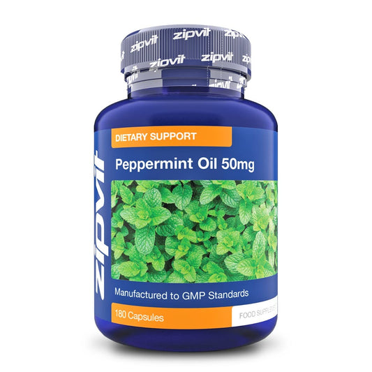 Zipvit Peppermint Oil Capsules 50mg, 180 Peppermint Capsules for Digestive Discomfort. UK Manufactured.