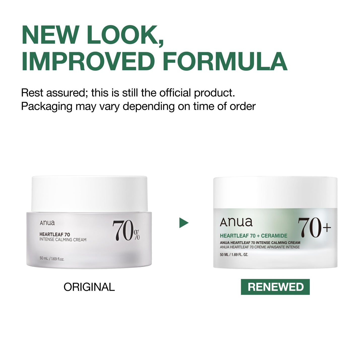 ANUA Anua Heartleaf 70 Intense Calming Cream with Ceramide & Panthenol, 50ml