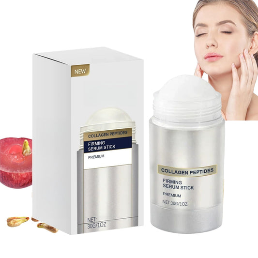 Jinjiar Collagen Peptides Firming Serum Stick,Anti Aging Peptides Serum Sti-ck,Collagen Ser-um Stick Skin Tightening Cream for Face,Moisturiser Face Women,Body Moisturiser for Dry Skin,Skin Repair Cream