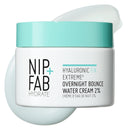 Nip+Fab Hyaluronic Fix Extreme4 Overnight Bounce Water Cream 2% 50 ml, Hydrating, Smooths Pores, Fine Lines and Wrinkles, Prevents Moisture Loss