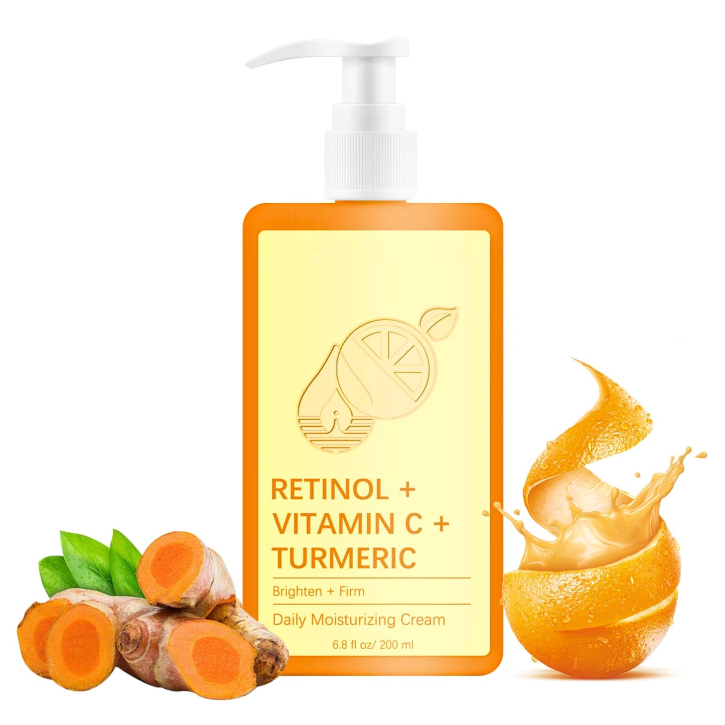 Trendyfave Vitamin C Cream, Vitamin C Body Lotion, Vitamin C Body Cream, Large-capacity Body Moisturiser With Vitamin C, Turmeric And Retinol, Vitamin C Dry Skin Moisturiser, Body Skin Care Smooth Skin, 200ml