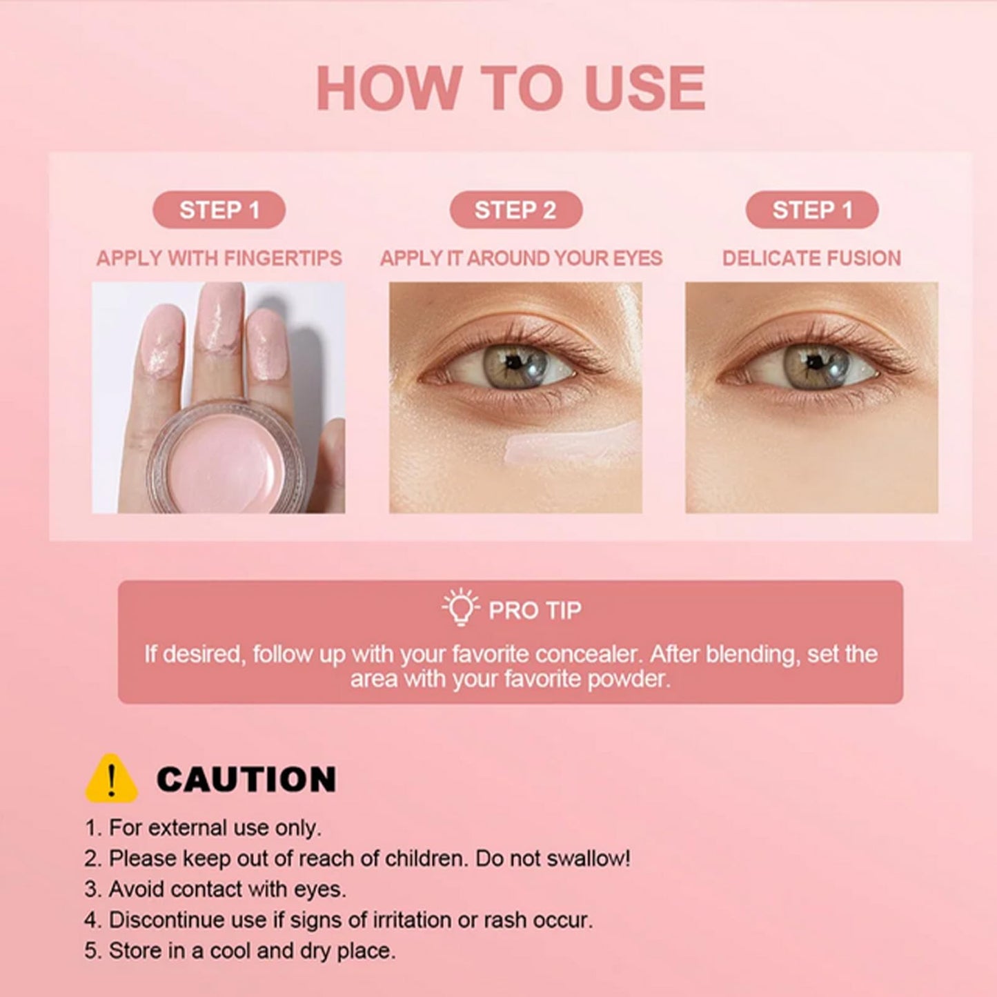 Tianyue Under Eye Brightener,10g Eye Brightener，,Eye Highlighter Concealer,Eye Concealer Completely Covers Dark Circles,Waterproof Concealer for Eye Ring Corrector