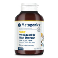 Metagenics OmegaGenics - High Strength Omega-3 Pure Fish Oil Supplement - 1000mg EPA & DHA - 60 Capsules