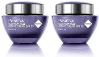 Avon Pack of 2 Anew Platinum Day Replenishing Face Cream SPF25 with Protinol - 50ml