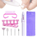 5-in-1 Electric Manicure Set, Nail Drill File Grinder Grooming Kit with Nail Brush and Foam Toe Separators, Callus Remover Nail Buffer Polisher Nail Art Pedicure Kit for Home Salon by RuiChy