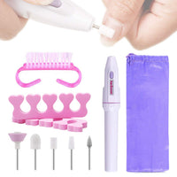 5-in-1 Electric Manicure Set, Nail Drill File Grinder Grooming Kit with Nail Brush and Foam Toe Separators, Callus Remover Nail Buffer Polisher Nail Art Pedicure Kit for Home Salon by RuiChy