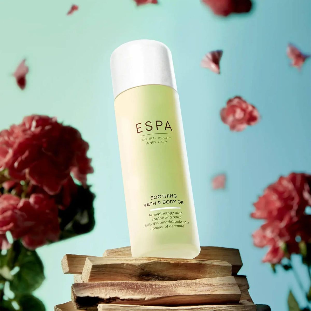 ESPA | Soothing Bath and Body Oil | 100ml | Myrrh, Rose Geranium & Frankincense | Magnesium, Ashwagandha, Essential Oils | Supports Skin's Natural Barrier