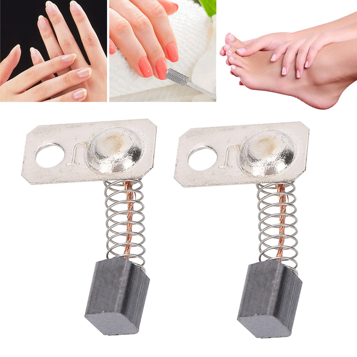 Buachois Nail Drill Carbon Brush,Nail Handpiece Accessory Important Component Replacement Brush for Electric Manicure Machine Professional Manicurist