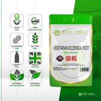 Herb-ology.co.uk Nature's Technology HB Goldenseal | 60 Goldenseal Root Capsules - 600mg 4:1 Extract High Strength Golden Seal Root per Serving | Non-GMO, Gluten & Allergen Free | Manufactured in The UK