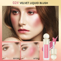 ZDHSOY Liquid Blush - Soft Cream Liquid Blush Makeup/Lip and Cheek Blush Tint/Skin Tint Blush/Dewy Face Blush for Cheeks (#02)