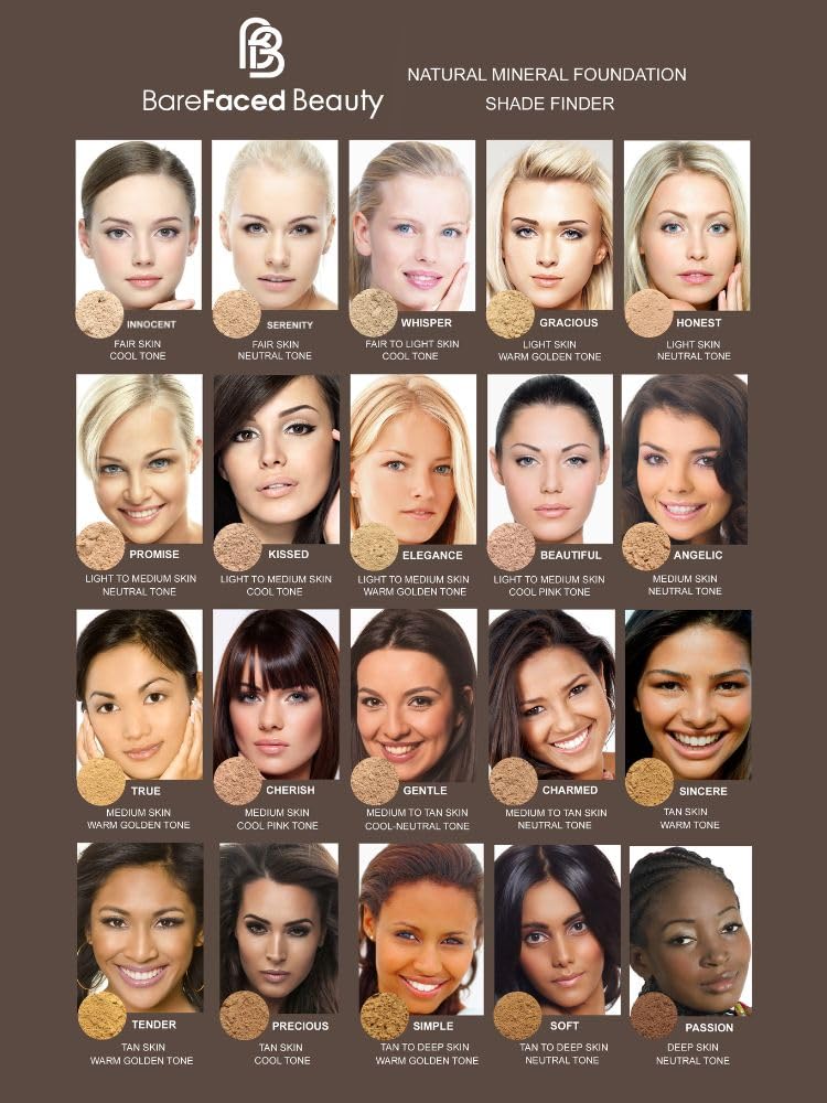 BareFaced Beauty Natural Mineral Foundation 12 g, Angelic