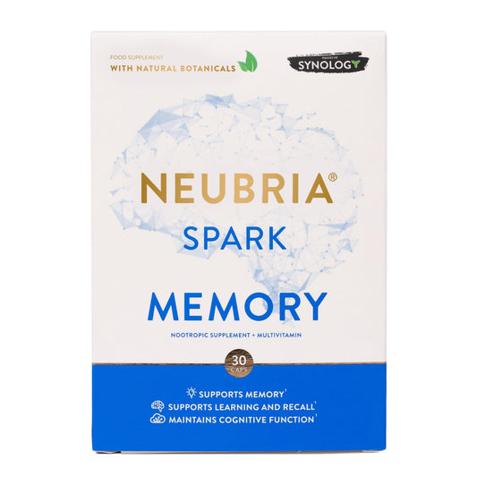 NEUBRIA Spark Memory Support Supplement - Multivitamin for Adults with Turmeric, Bacopa Monnieri, Ginkgo Biloba – Nootropic for Cognitive Function, Focus Boost & Memory - 30 Capsules