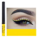 RenhuangFuxi Coloured Eyeliner, Matte Liquid Eyeliner, Yellow Eyeliner Long-Lasting Waterproof Liquid Eye Liner, Highly-Pigmented Colourful Eyeliner for Eye Makeup Tools, Black, White, Purple, Brown(Only Yellow)