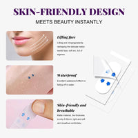 AurolaGlow 60pcs Invisible Face Lift Tape - V Edge Patches for Face- Waterproof And Instant Makeup Tool For Wrinkles. Anti-Wrinkle Patches For An Instant Face Lift