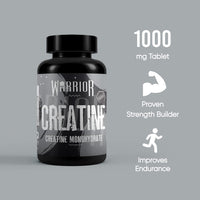 Warrior, Creatine Monohydrate Tablets – 1000mg – 60 Capsules – Supplement for Performance – Supports Muscle Growth – Unflavoured – Suitable for Men & Women – Vegan & Vegetarian Friendly