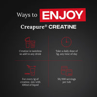 Reflex Nutrition Creapure® Creatine Monohydrate Powder Unflavoured - 100% Creatine for Strength, Muscle Gains & Recovery - No Fillers or Additives - 250g (Vegan Creatine 5g per Serving, 50 Servings)