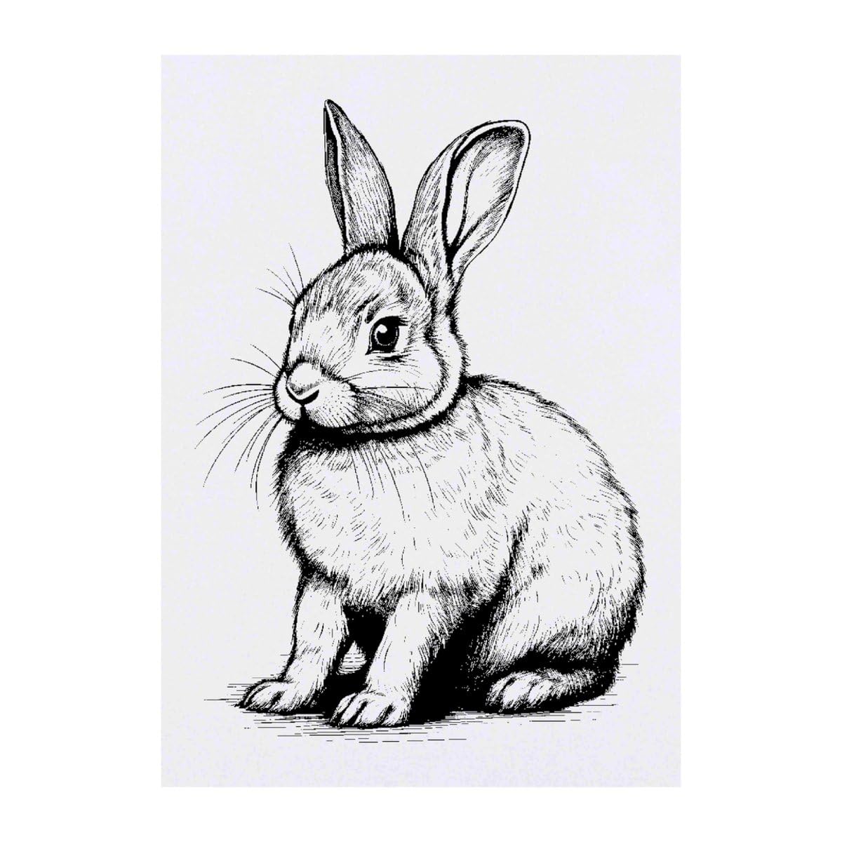 Azeeda 'Rabbit' Temporary Tattoo - Water Resistant, Skin-Safe, Non-Toxic Transfer (TO00062051)